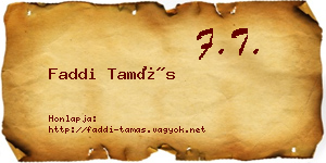 Faddi Tamás névjegykártya